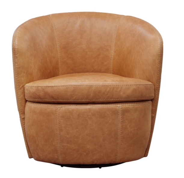 Vintage Swivel Chair (Brown)-0