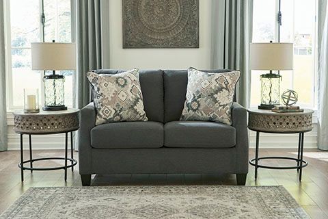 Signature Design by Ashley® Bayonne Charcoal Loveseat 5
