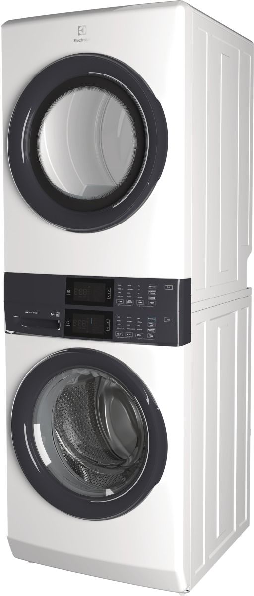 Electrolux 300 Series 4.5 Cu. Ft. Washer, 8.0 Cu. Ft. Electric Dryer White Stack Laundry-1