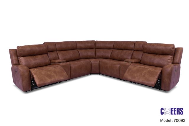 Manwah 7pc Power Reclining Sectional with Power Headrest P08611690-0