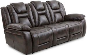 Steve Silver Co. Oportuna Coffee Dual-Power Reclining Sofa with Drop-Down Table