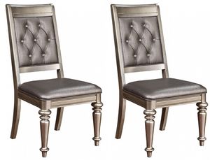 Coaster® Danette 2-Piece Metallic Platinum Side Chairs
