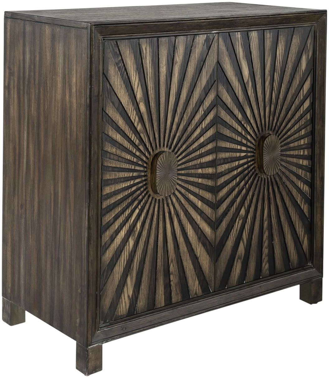 Liberty Furniture Chaucer Aged Whiskey Wine Cabinet