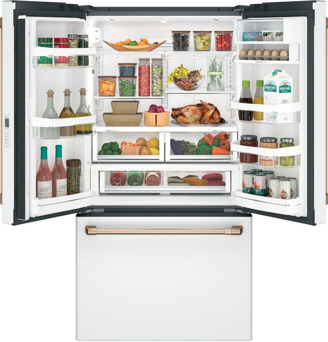 Réfrigérateur à portes françaises à profondeur de comptoir de 36 po Cafe™ de 23,1 pi³ - Acier inoxydable 3