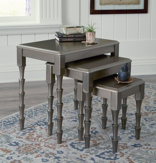 Signature Design by Ashley® Larkendale Set of 3 Metallic Gray Accent Table 3