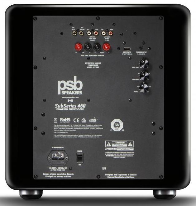 PSB Speakers Subseries 450 12" High Gloss Black Subwoofer 3