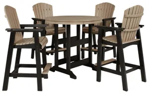 Signature Design by Ashley® Fairen Trail 5-Piece Black/Driftwood Outdoor Bar Dining Set