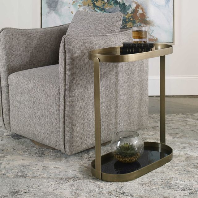Uttermost® Adia Antique Gold Side Table-3