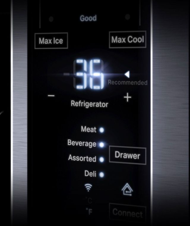 JennAir® RISE™ 72" Stainless Steel Counter Depth French Door Refrigerator 1