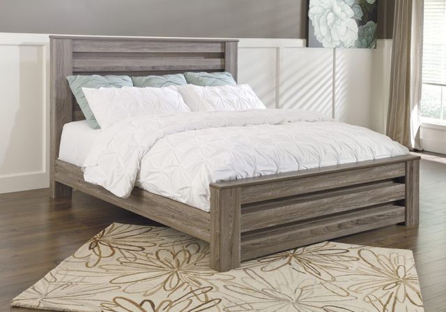 Signature Design by Ashley® Zelen Warm Gray King Panel Bed 4