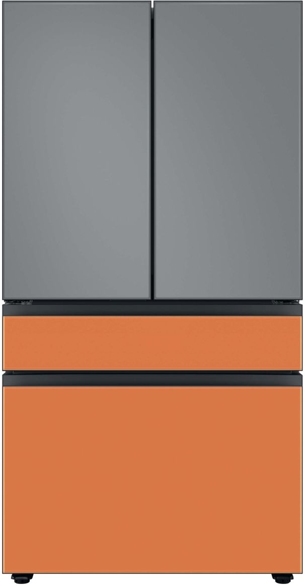 Samsung Bespoke 36" Clementine Glass French Door Refrigerator Bottom Panel 5