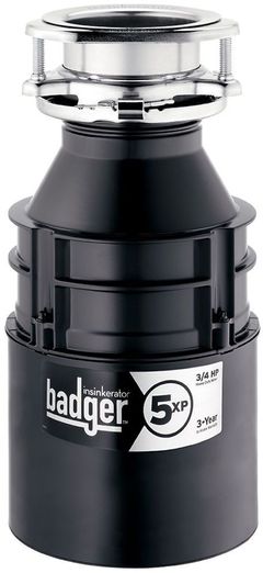InSinkErator® Badger® 5XP 0.75 HP Continuous Feed Black Garbage Disposal