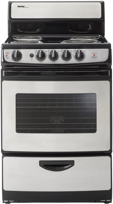 Danby® 24" Freestanding Electric Range-Black and Stainless Steel