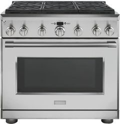Monogram Statement Collection 36" Stainless Steel Pro Style Dual Fuel Range-ZDP366NNSS