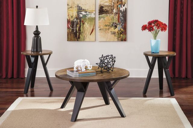 Signature Design by Ashley® Ingel 3 Piece Two-Tone Brown Occasional Table Set 6