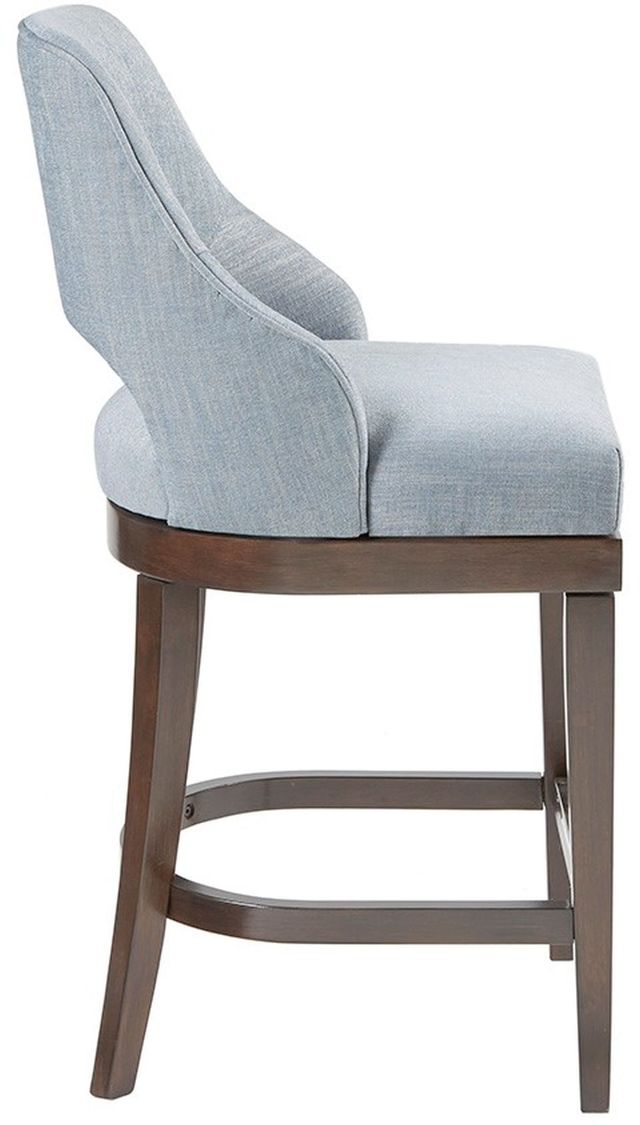 Olliix by Madison Park Blue Jillian Counter Stool with Swivel Seat ...