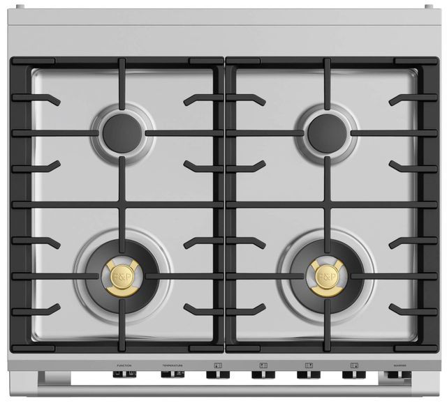 Fisher & Paykel 30" Brushed Stainless Steel Freestanding Dual Fuel Natural Gas Range-1