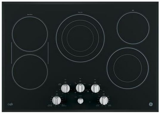 Café™ 30" Electric Cooktop-Stainless Steel on Black