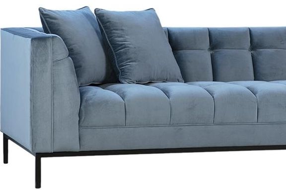 Dovetail Capiz Steel Blue Sofa-DOV17106 | Green River Appliance