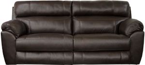 Catnapper® Costa Chocolate Leather Lay Flat Reclining Sofa