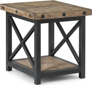 Flexsteel® Carpenter Black/Light Brown End Table
