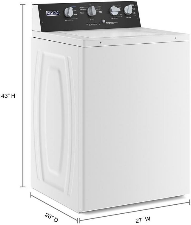 Maytag® Commercial 3.5 Cu. Ft. White Commercial Washer 7