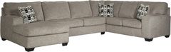 Signature Design by Ashley® Ballinasloe 3-Piece Platinum Right-Arm Facing Sectional with Chaise