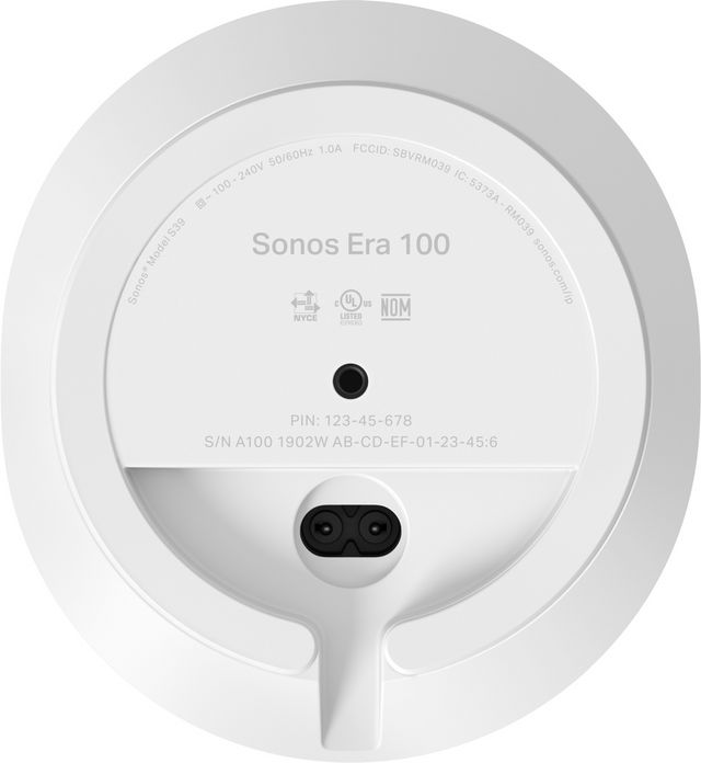 Sonos® Era 100 White Bookshelf Speaker 3