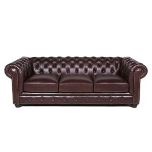 Nice Link Chocolate Leather Sofa