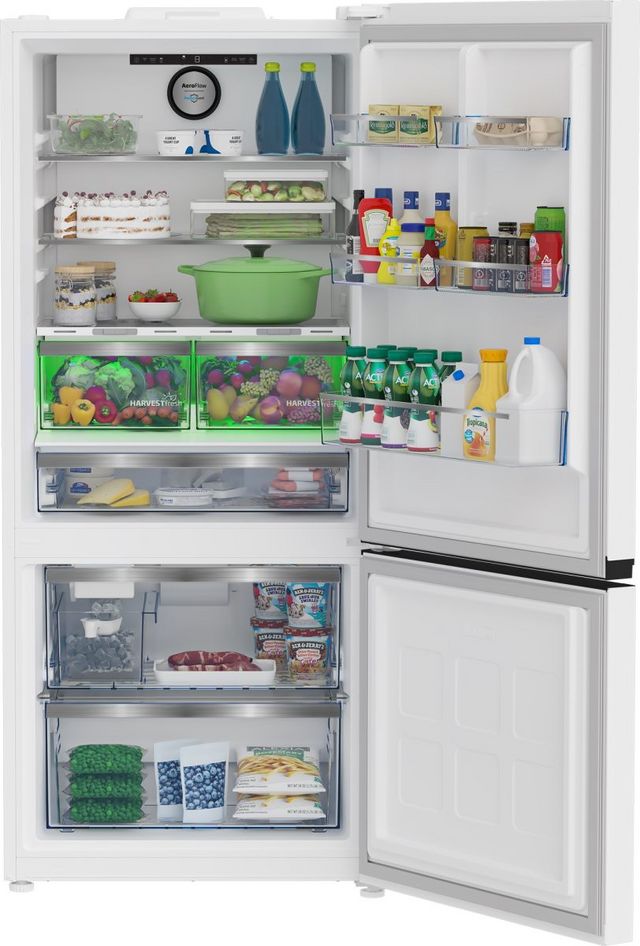 Beko 30 in. 16.1 Cu. Ft. White Counter Depth Bottom Freezer Refrigerator-2