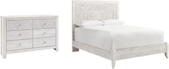 Signature Design by Ashley® Paxberry 2-Piece Whitewash Queen Panel Bed Set