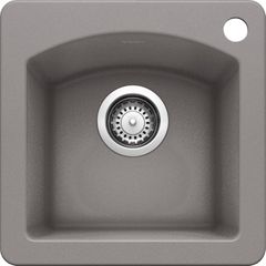 Blanco® Diamond™ Metallic Gray Drop In/Undermount Dual Deck Single Bowl Bar Sink