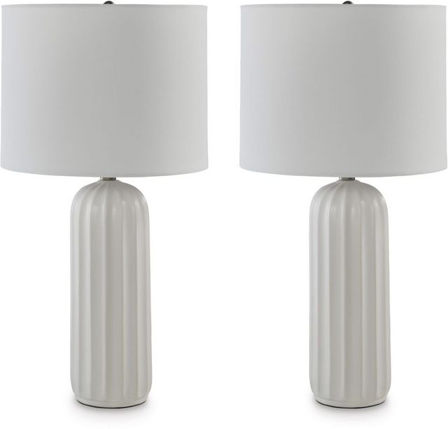 Signature Design by Ashley® Clarkland 2-Piece White Table Lamp Set