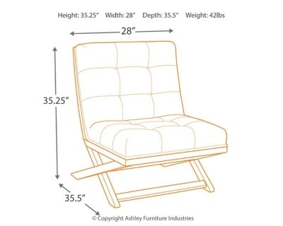 Chaise d'appoint Sidewinder en tissu brun Signature Design by Ashley® 2