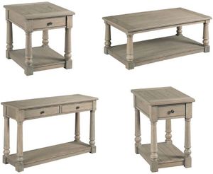 England Furniture Outland 4-Piece Grey Oak Living Room Table Set