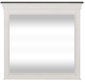 Liberty Furniture Allyson Park Two-Tone Charcoal/Wire Brushed White Crown Mirror 0
