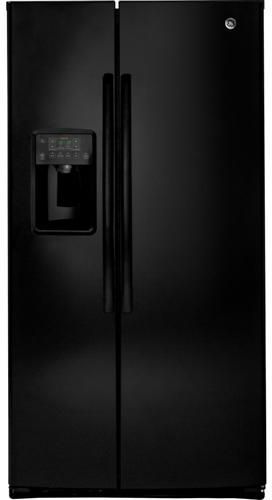 GE 25.9 Cu. Ft. Side-by-Side Refrigerator-Black