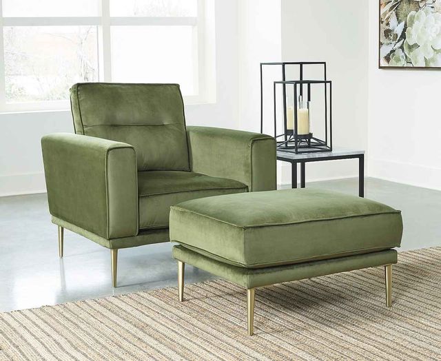 Signature Design by Ashley® Macleary 2-Piece Moss Chair and Ottoman Set-3