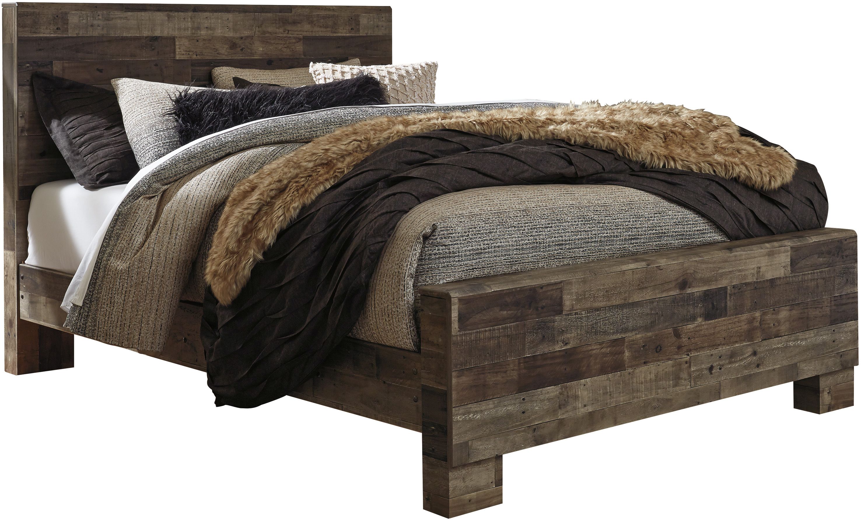 Benchcraft® Derekson Multi Gray King Panel Bed