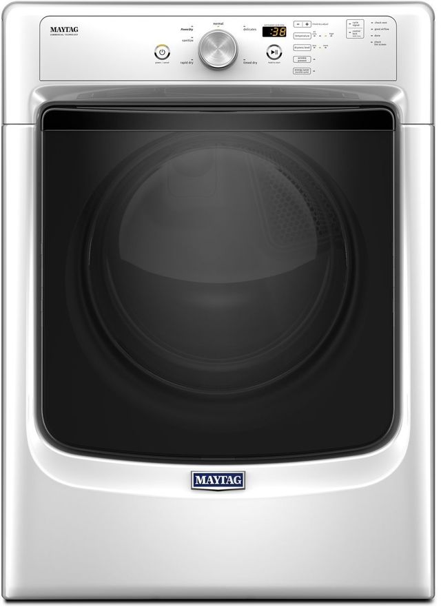 Maytag® 7.4 Cu. Ft. White Front Load Gas Dryer 0