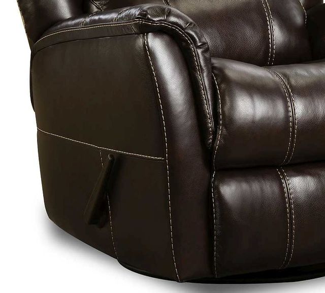 HomeStretch Mercury Walnut Leather Reclining Sofa-1
