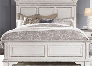 Liberty Furniture Abbey Park Antique White King Panel Bed