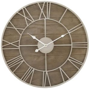 Crestview Collection Around The Clock Brown/White Wall Clock