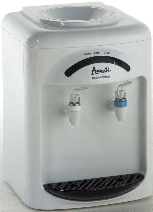 Avanti® 10.75" White Cold and Room Temperature Tabletop Water Dispenser
