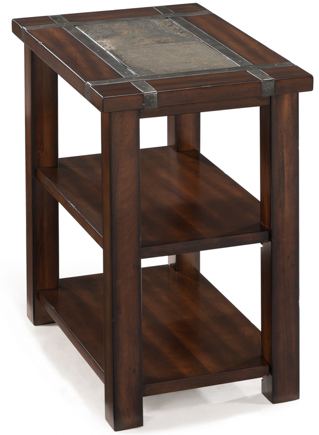 Magnussen Home® Roanoke Cherry/Slate Rectangular Chairside End Table