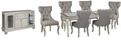 Signature Design by Ashley® Coralayne 8-Piece Silver Dining Set