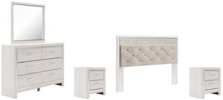 Signature Design by Ashley® Altyra 5-Piece White King Panel Headboard Bed Set