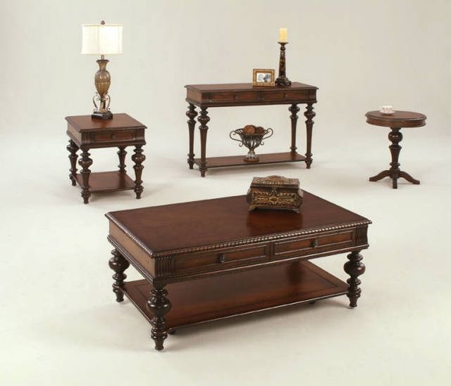 Progressive® Furniture Mountain Manor Heritage Cherry Sofa Table-1