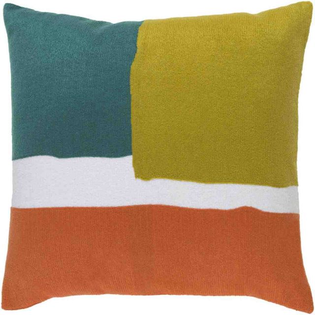 Surya Harvey Bright Orange 18"x18" Pillow Shell with Down Insert-0