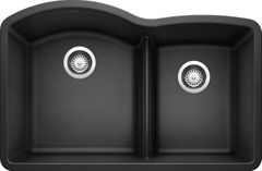 Blanco® Diamond™ 32" Anthracite Undermount Double Bowl Kitchen Sink